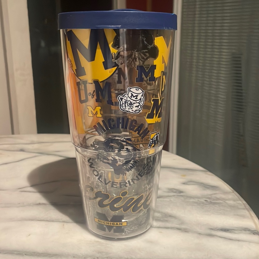 Tervis Michigan Wolverine 24oz Brand New with lid